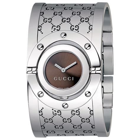 gucci bangle ladies silver dial stainless steel watch|Gucci silver boule chain bracelet.